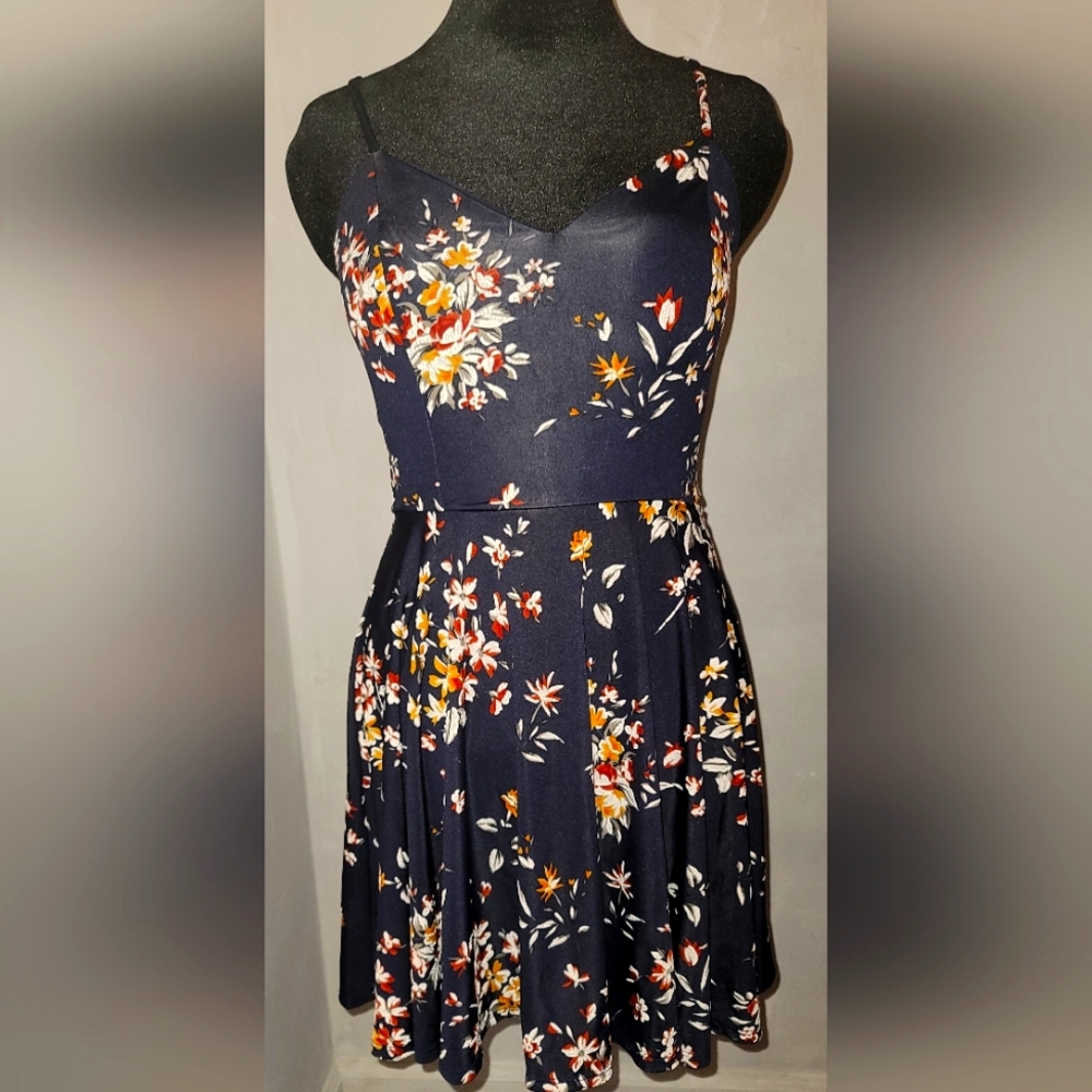 Floral Navy Summer Dress Size Small